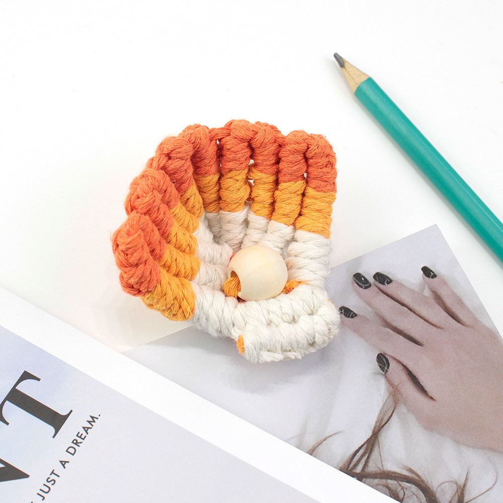 Macrame Kit Shell Bookmark Weaving Kit | 3D Gradient | Bag Charm/Curtain Tie | Beginner Weaving | Home Decor