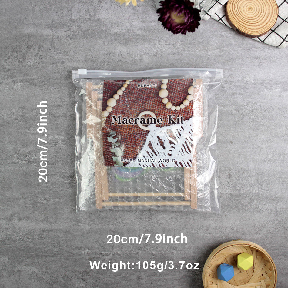 Macrame Kit Beach Chair Phone Stand Weaving Kit | 7/4-Color Option | Stable Unique Shape | Small Decor | Beginner-Friendly| Phone Lounger