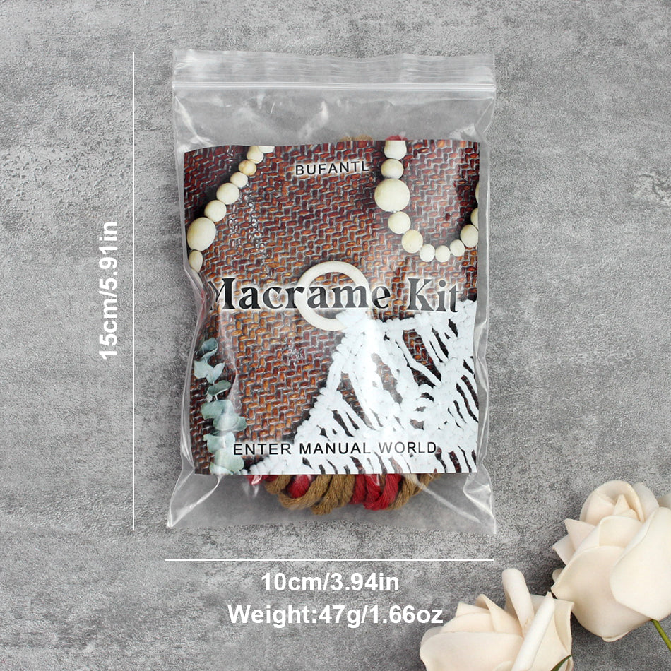 Mini Christmas Wreath Weaving Kit Macrame Kit | Car/Home Use | Holiday DIY Gift | Beginner-Suitable | Multi-Scene Decor