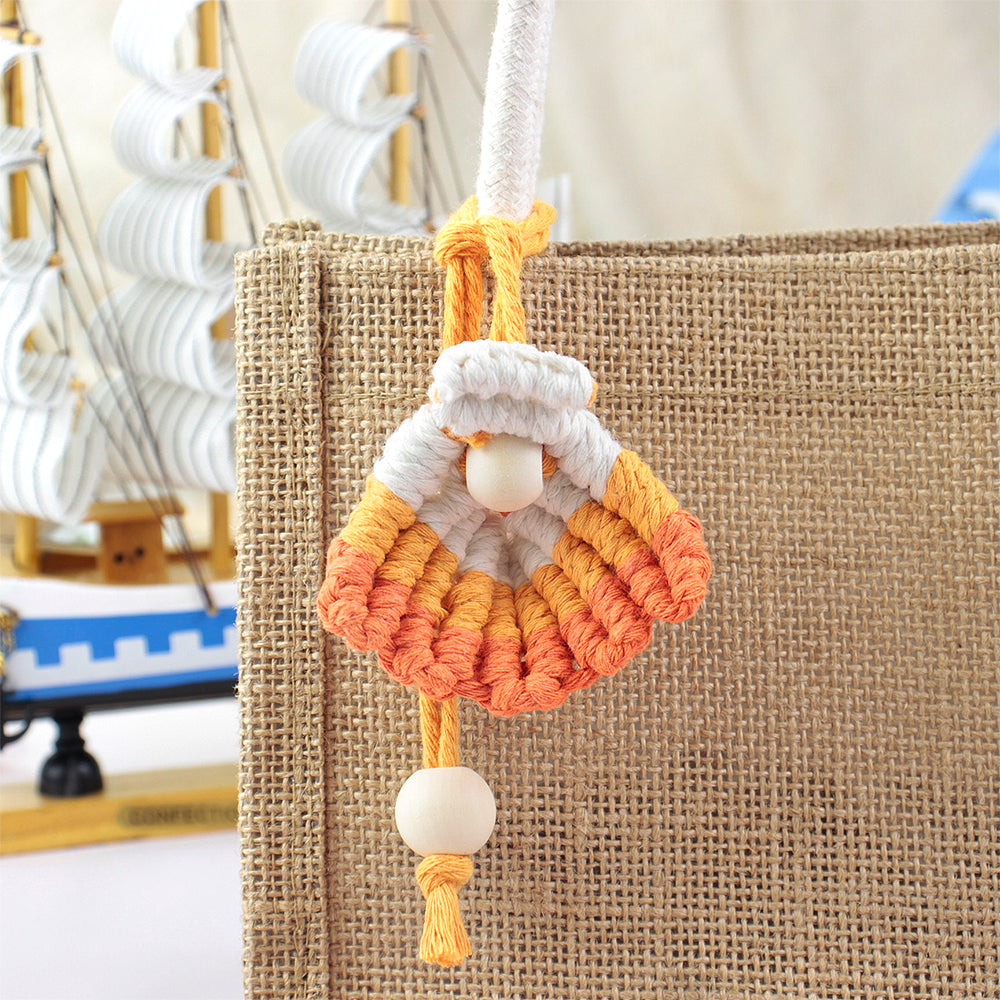Macrame Kit Shell Bookmark Weaving Kit | 3D Gradient | Bag Charm/Curtain Tie | Beginner Weaving | Home Decor