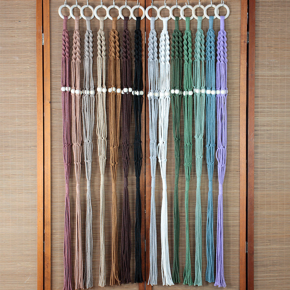 Long Tassel Plant Hanger Weaving Kit Macrame Kit | Plant Net Pocket | Hanging Storage | Handmade Gift | Beginner-Suitable
