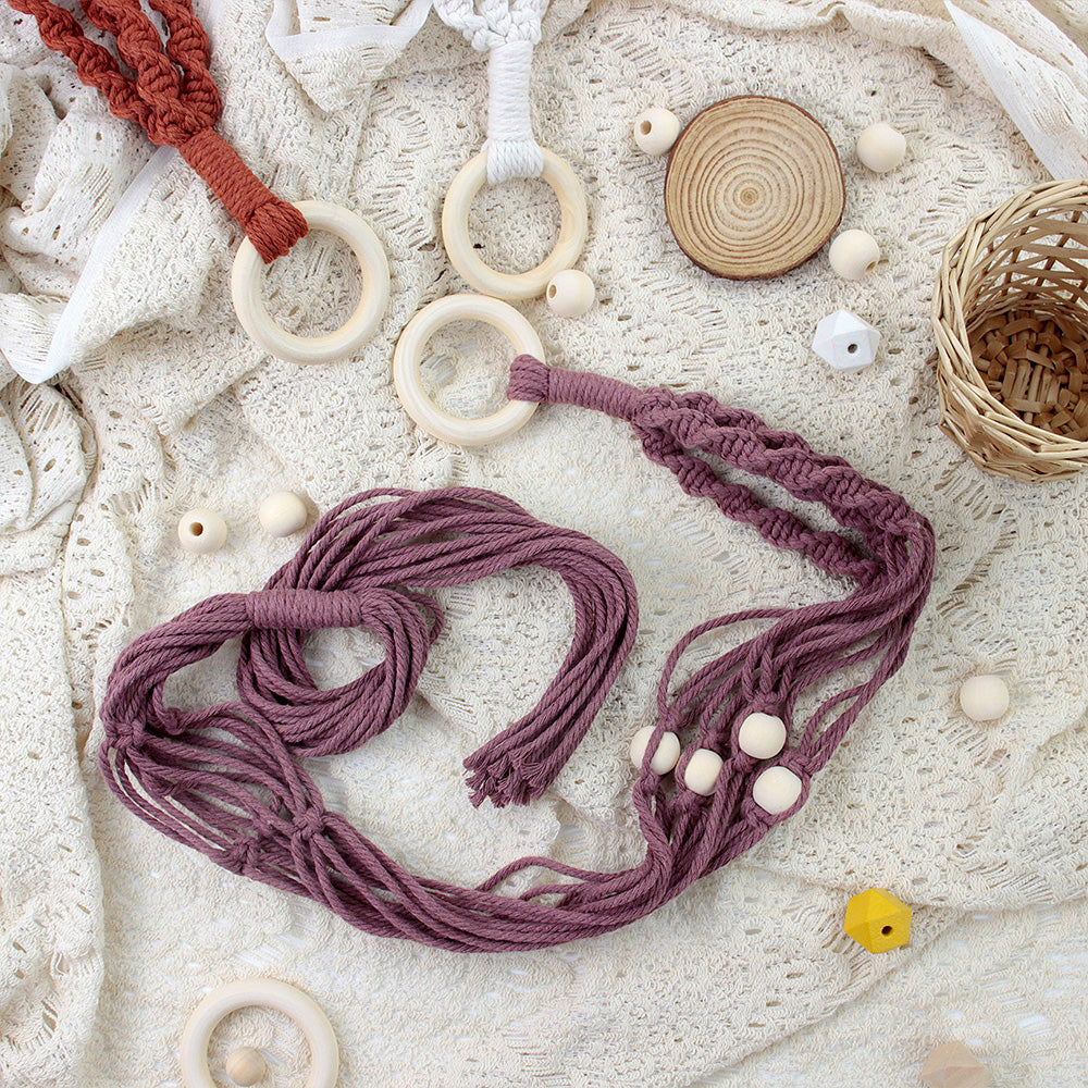Long Tassel Plant Hanger Weaving Kit Macrame Kit | Plant Net Pocket | Hanging Storage | Handmade Gift | Beginner-Suitable