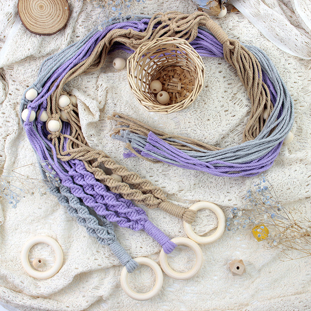 Long Tassel Plant Hanger Weaving Kit Macrame Kit | Plant Net Pocket | Hanging Storage | Handmade Gift | Beginner-Suitable