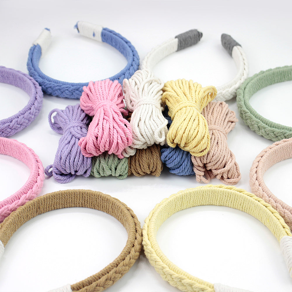 Headband DIY Weaving Kit Macrame Kit | Bohemian Style | Hair Band | Beginner-Friendly | Handmade Gift | Skull Top Lifting