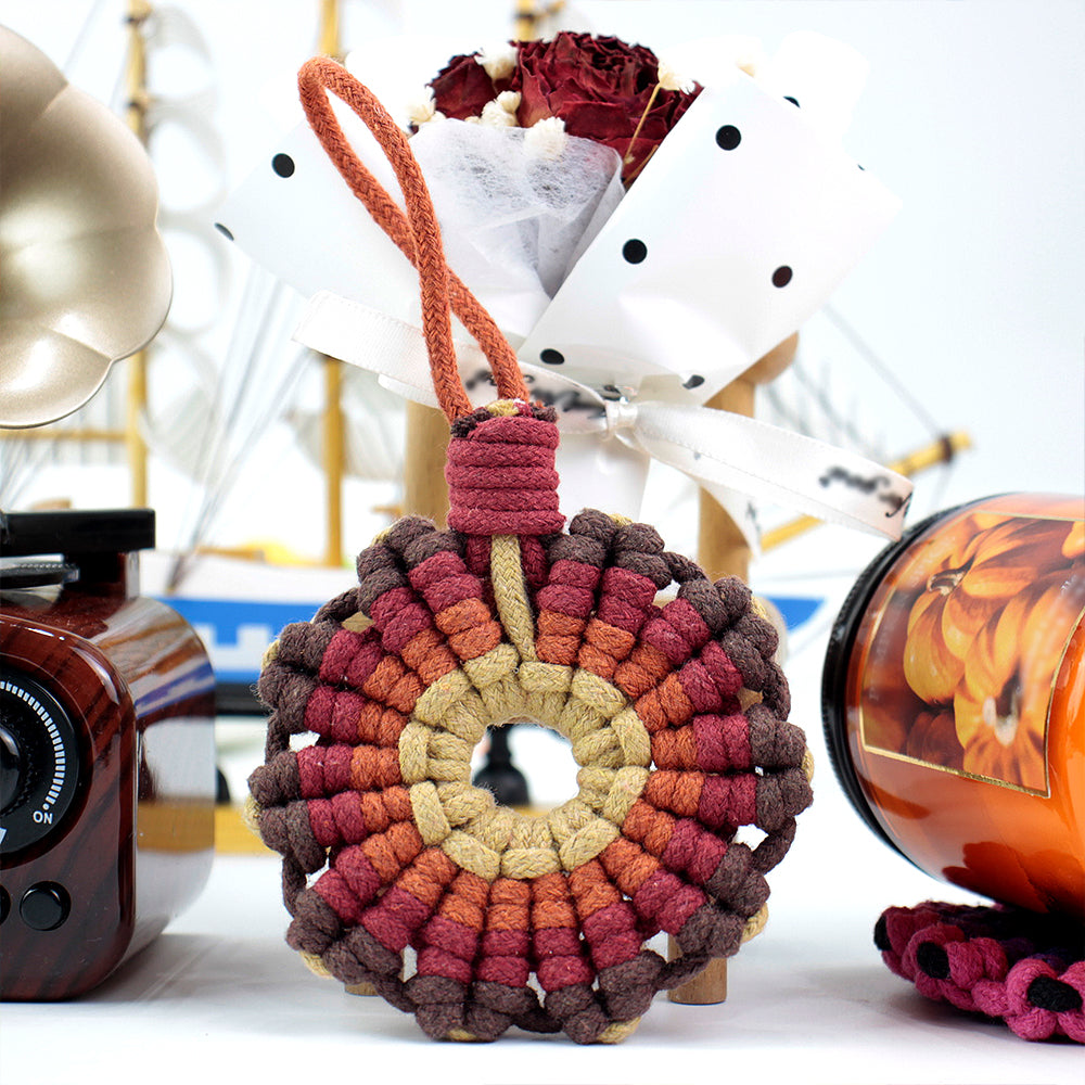 Sunflower Coaster Weaving Kit Macrame Kit | Hangable Decoration | Fits Most Cups | Heat Pad | Beginner-Friendly| Heat-Resistant Table Guard