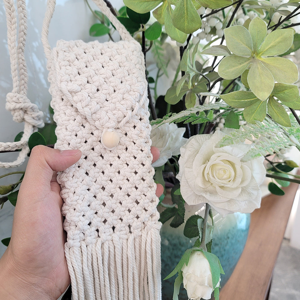 Tassel Phone Bag Weaving Kit Macrame Kit | Strong Enclosure | Slim Woven Strap | DIY Gift| Beginner-Friendly