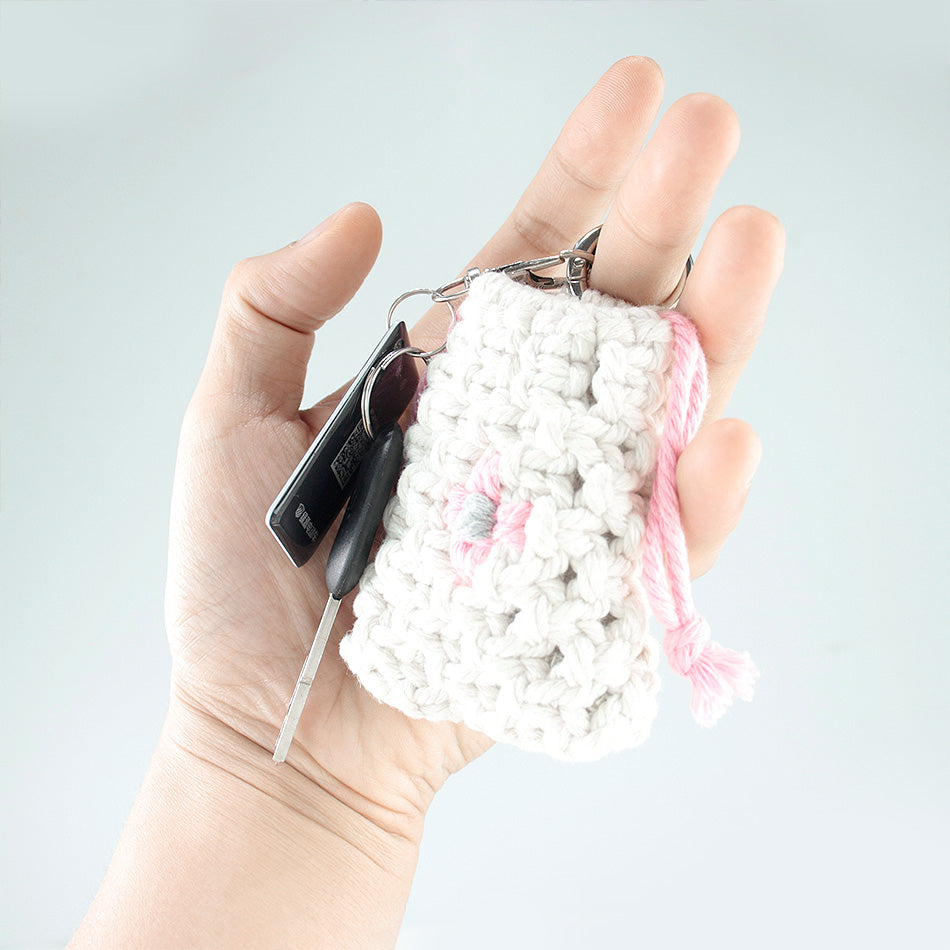 Daisy Earphone Bag Weaving Kit Macrame Kit | Drawstring Design | Adjustable Size | DIY Gift