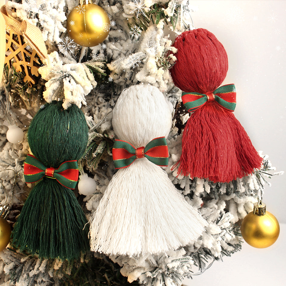 Christmas Tassel Decor Ball Weaving Kit Macrame Kit | Car/Home Use | Holiday DIY Gift | Beginner-Suitable| Multi-Scene Decor