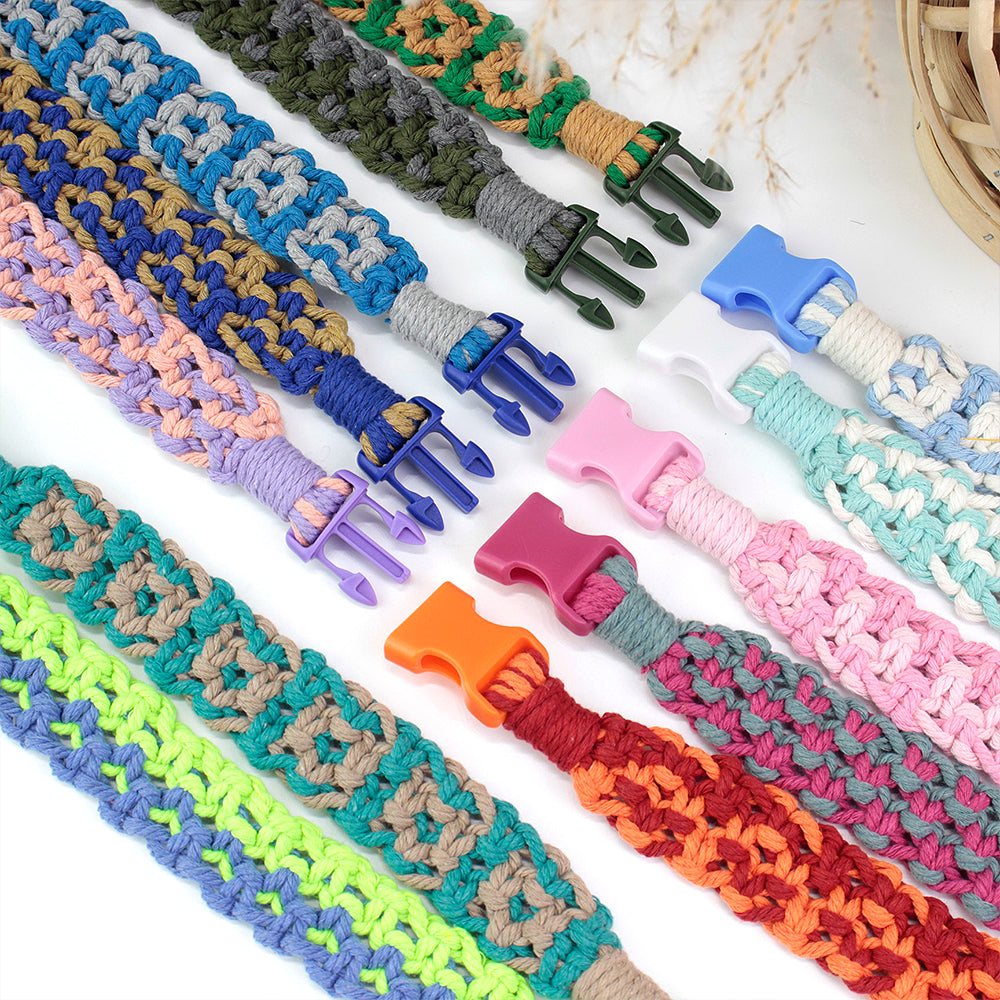 Square Pet Collar Weaving Kit Macrame Kit | Wide Style (Elegant & Cute) | Holiday DIY Handmade Gift | Beginner-Suitable