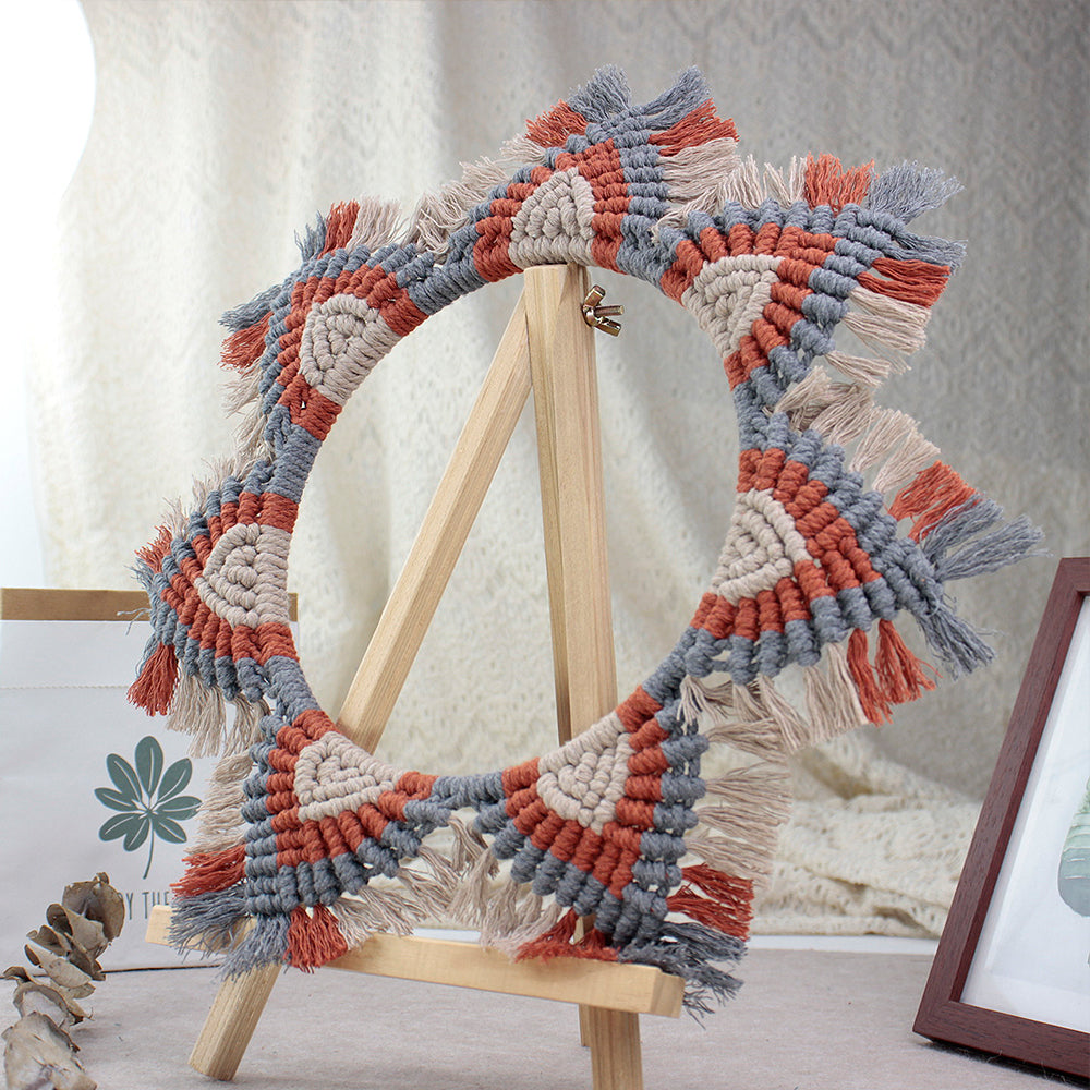 Macrame Kit Mandala Ring Macrame Kit | 3-Color Combination | Bedroom/Living Room Decor | Beginner-Friendly | DIY Gift