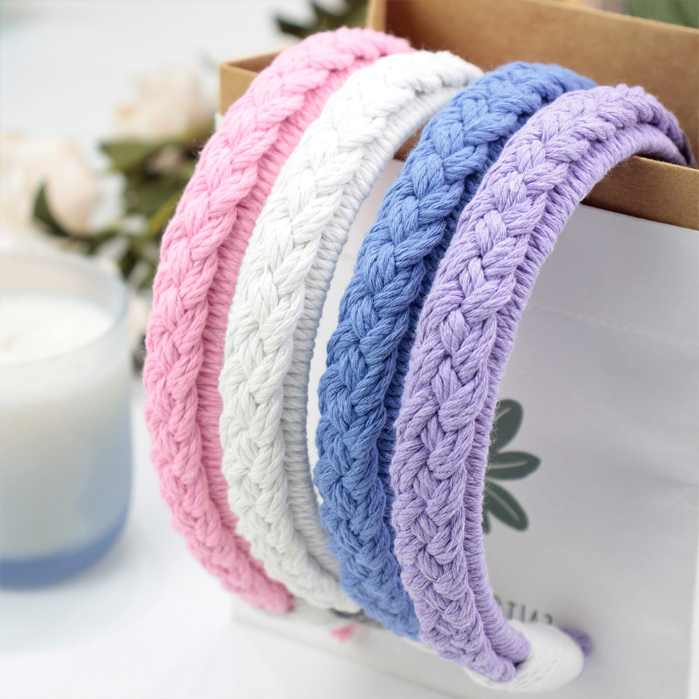 Headband DIY Weaving Kit Macrame Kit | Bohemian Style | Hair Band | Beginner-Friendly | Handmade Gift | Skull Top Lifting