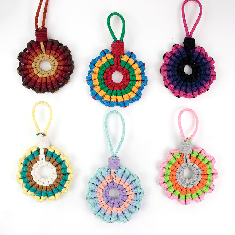 Sunflower Coaster Weaving Kit Macrame Kit | Hangable Decoration | Fits Most Cups | Heat Pad | Beginner-Friendly| Heat-Resistant Table Guard