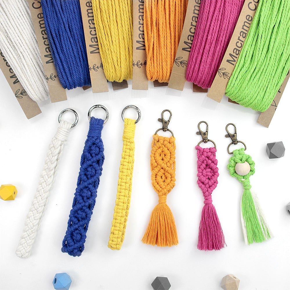 Mixed Weaving Kit Macrame Kit | Keychain/Decor Items | Premium Gift Box | Beginner-Friendly| 11 English Tutorials | Handmade Gift