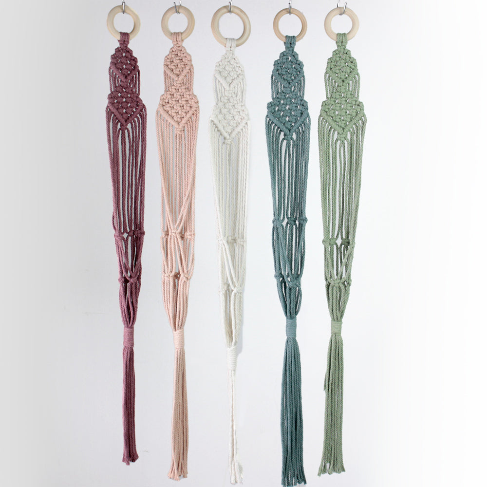Macrame Kit Long Tassel Small Plant Hanger Weaving Kit | For Small-Medium Pots | Hanging Design | Space-Saving | Beginner-Friendly