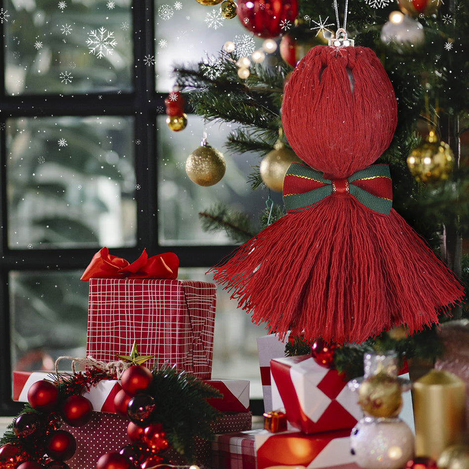 Christmas Tassel Decor Ball Weaving Kit Macrame Kit | Car/Home Use | Holiday DIY Gift | Beginner-Suitable| Multi-Scene Decor