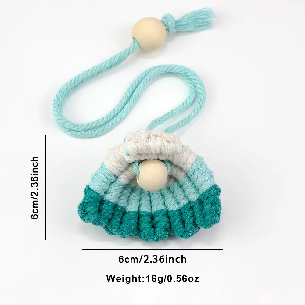 Macrame Kit for Beginners, Boho Shell Bookmark DIY Craft Kit, Vintage Ethnic Hand‑Woven Accessory Making Set