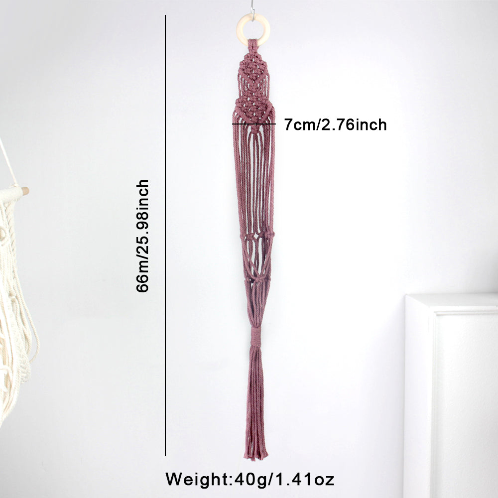 Macrame Kit Long Tassel Small Plant Hanger Weaving Kit | For Small-Medium Pots | Hanging Design | Space-Saving | Beginner-Friendly