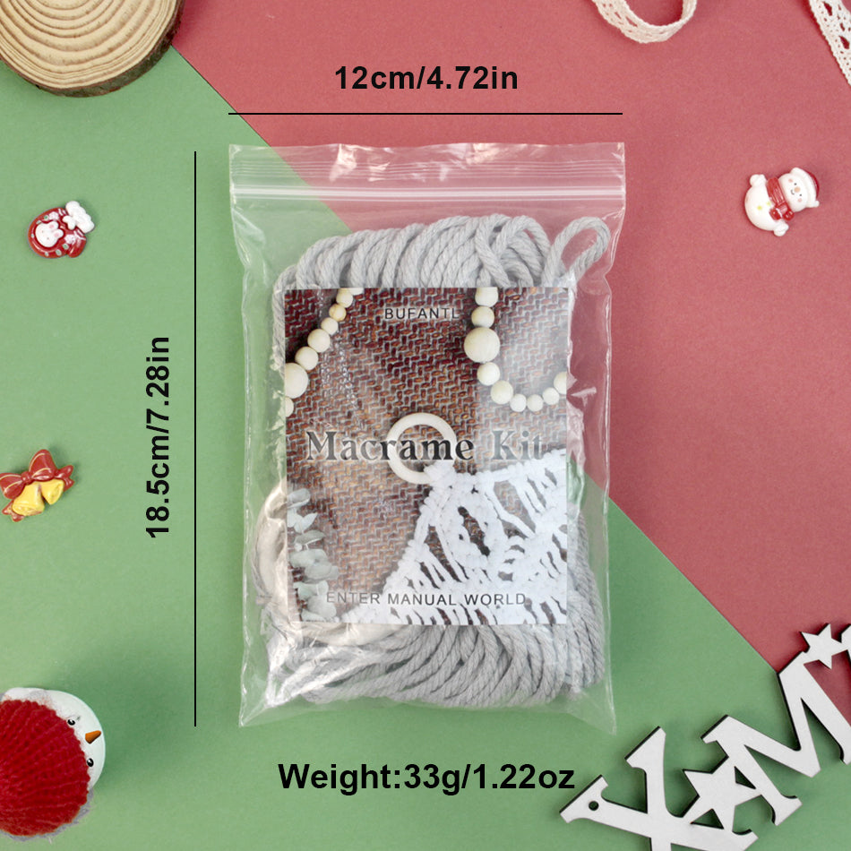 Christmas Snowflake Weaving Kit Macrame Kit | Car/Bag Pendant | Holiday DIY Gift | Beginner-Suitable| Exquisite Snowflake Pattern | Multi-Scene Pendant