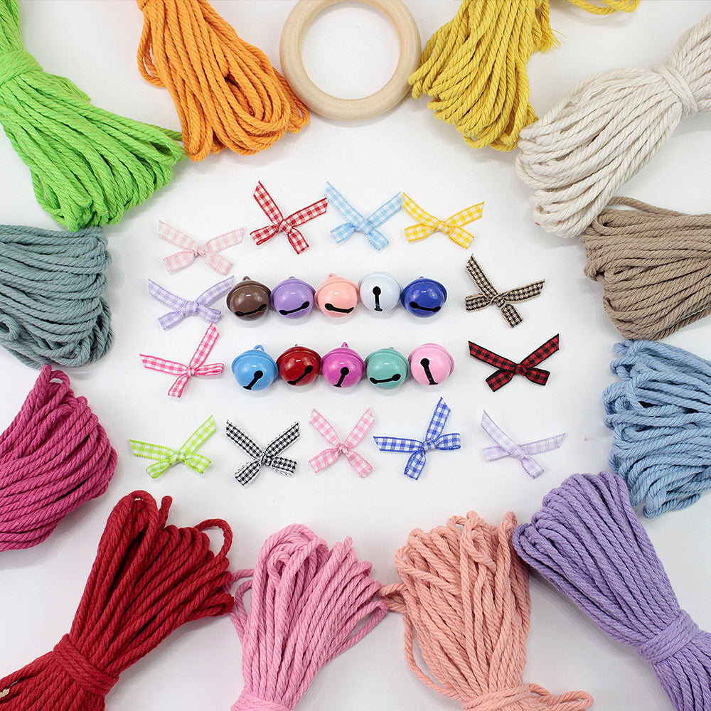 Macrame Kit Rabbit Ear Car Ornament Weaving Kit | Cute Rabbit | Animal Pendant | Beginner Weaving | Car Decoration | Handmade Gift