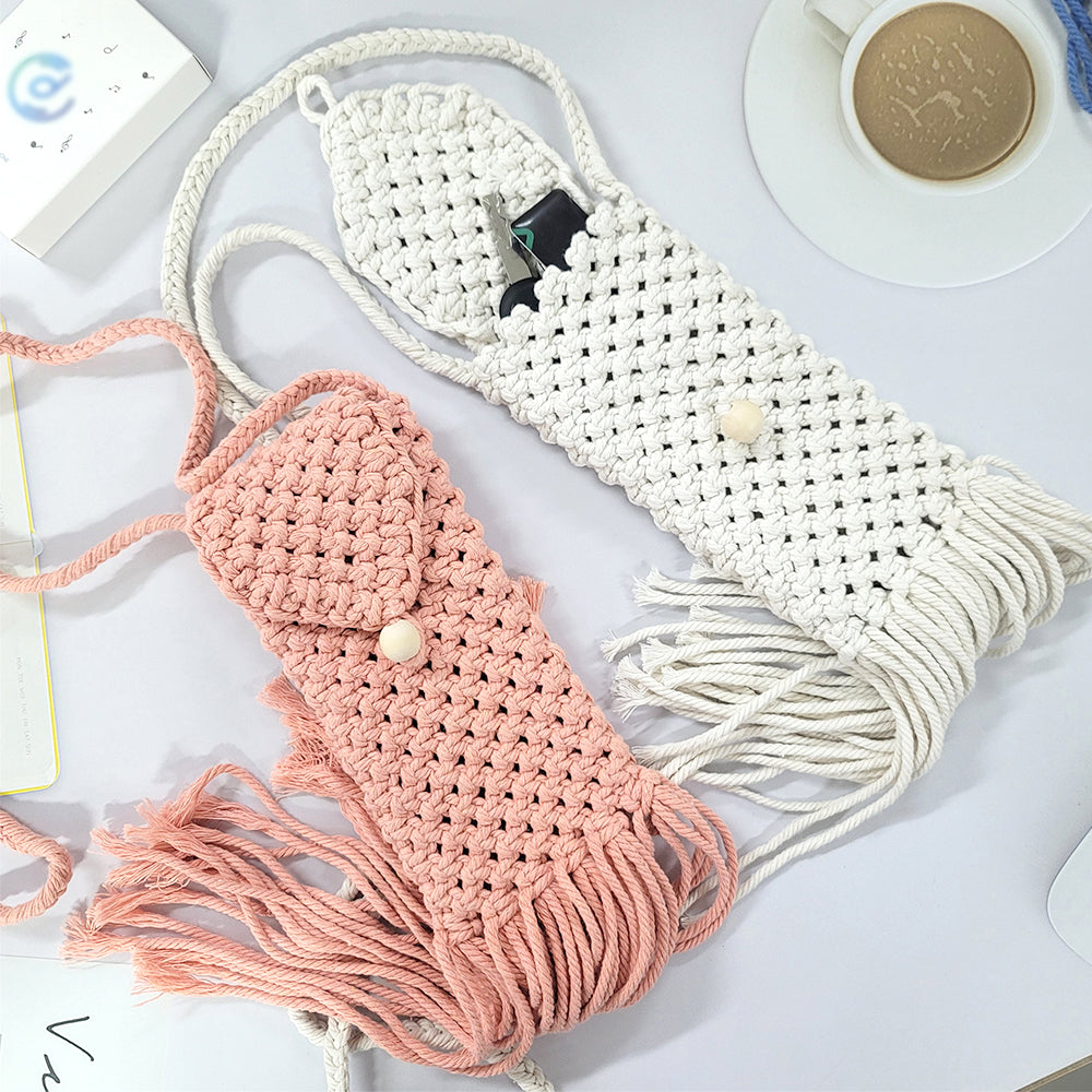 Tassel Phone Bag Weaving Kit Macrame Kit | Strong Enclosure | Slim Woven Strap | DIY Gift| Beginner-Friendly