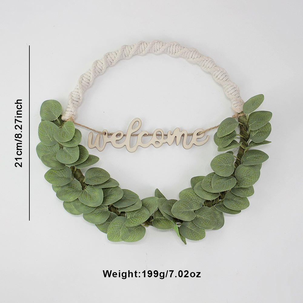 Macrame Kit Leaf Wreath Weaving Kit | 4-Color Option | Natural Wreath | Wall Decor | Beginner Weaving | Handmade Gift