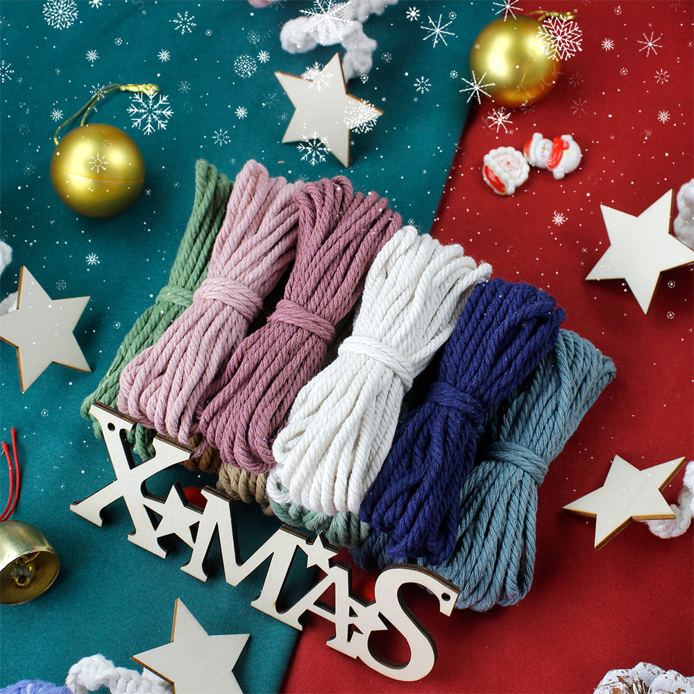 Gradient Half-Knot Christmas Tree Weaving Kit Macrame Kit | Polyester Rope | Holiday DIY Gift | Home Decor | Beginner-Suitable | Tabletop Decor