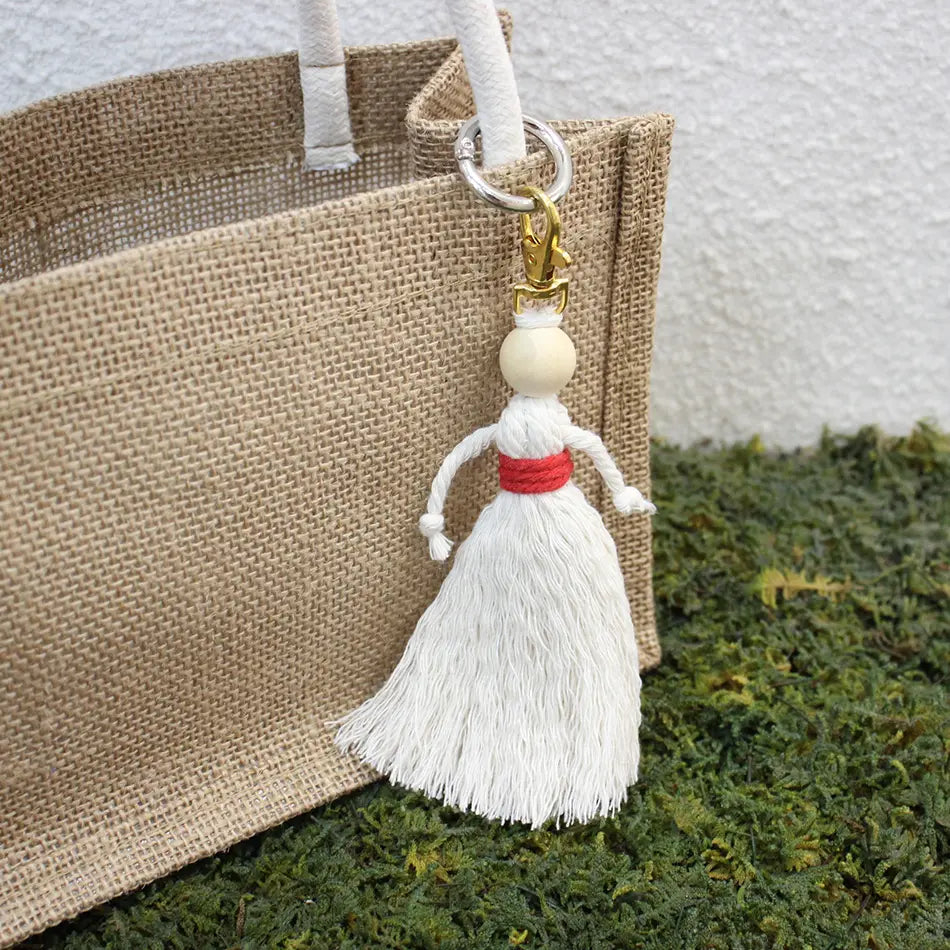 Macrame Kit for Beginners | DIY Girl Figure Macrame Keychain Craft Kit
