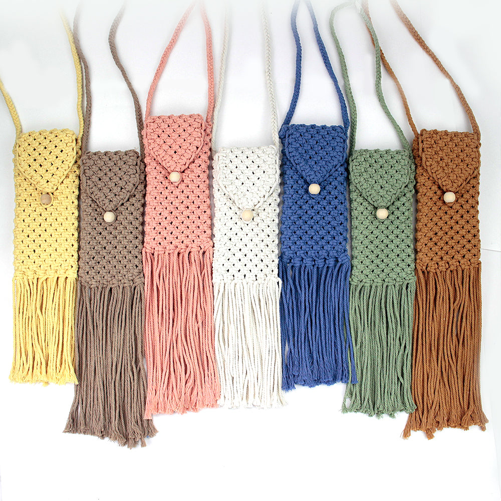 Tassel Phone Bag Weaving Kit Macrame Kit | Strong Enclosure | Slim Woven Strap | DIY Gift| Beginner-Friendly