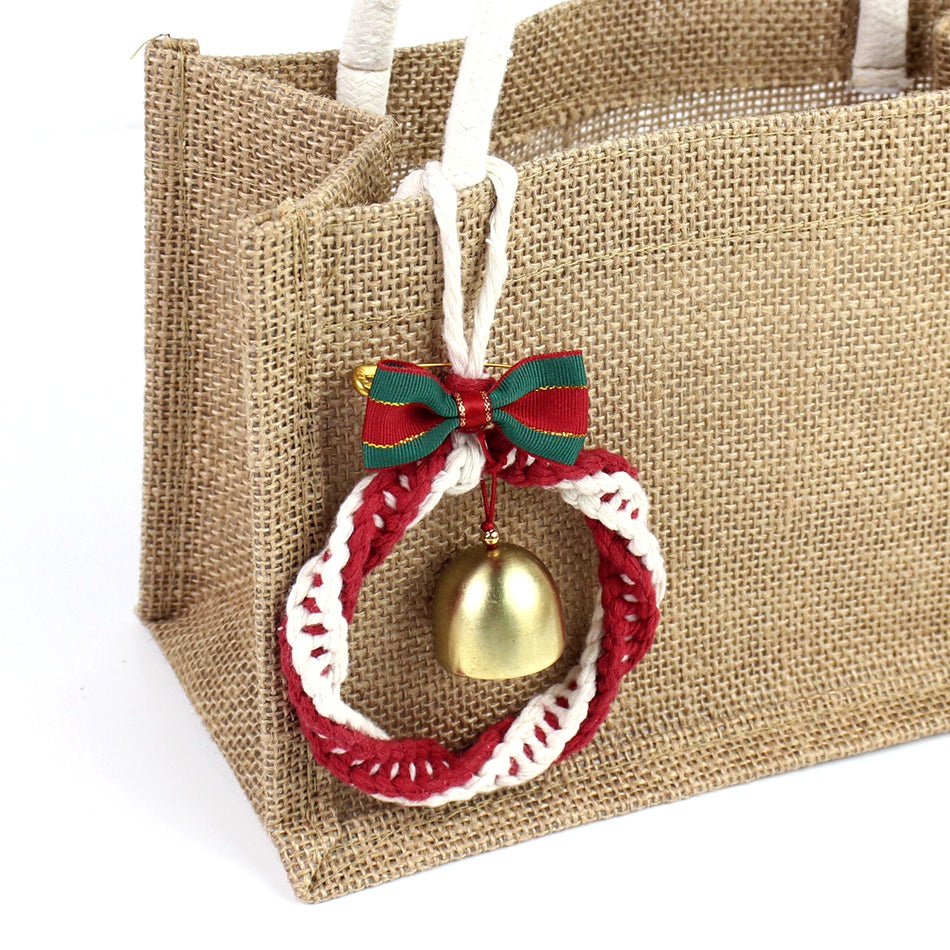 Mini Christmas Wreath Weaving Kit Macrame Kit | Car/Home Use | Holiday DIY Gift | Beginner-Suitable | Multi-Scene Decor