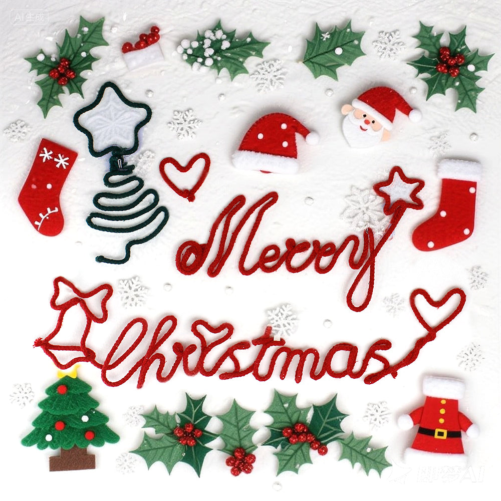 Wire "Christmas" Word Weaving Kit Macrame Kit | Gold/Silver Wire Accent | Holiday DIY Gift | Home Decor | Beginner-Friendly