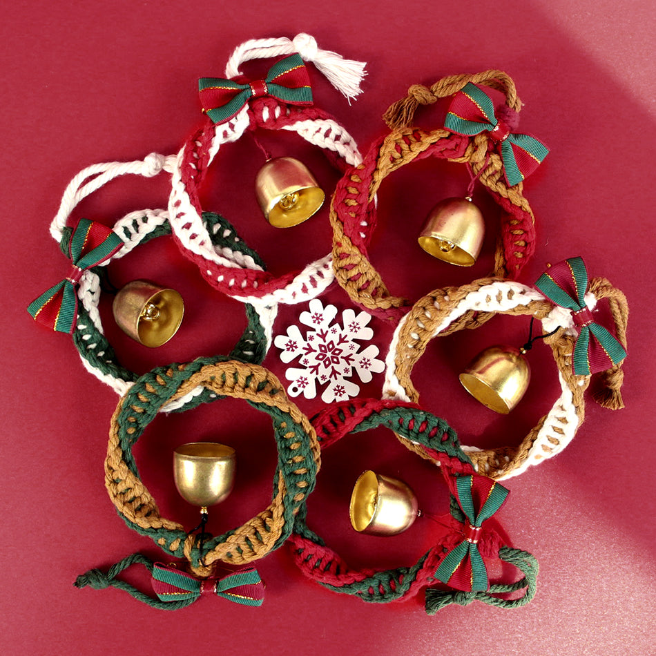 Mini Christmas Wreath Weaving Kit Macrame Kit | Car/Home Use | Holiday DIY Gift | Beginner-Suitable | Multi-Scene Decor