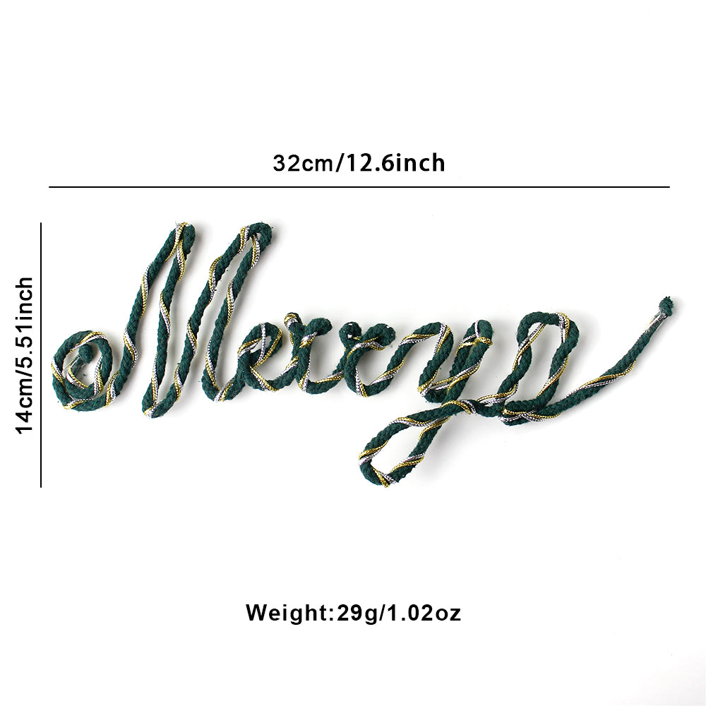 Wire "Christmas" Word Weaving Kit Macrame Kit | Gold/Silver Wire Accent | Holiday DIY Gift | Home Decor | Beginner-Friendly