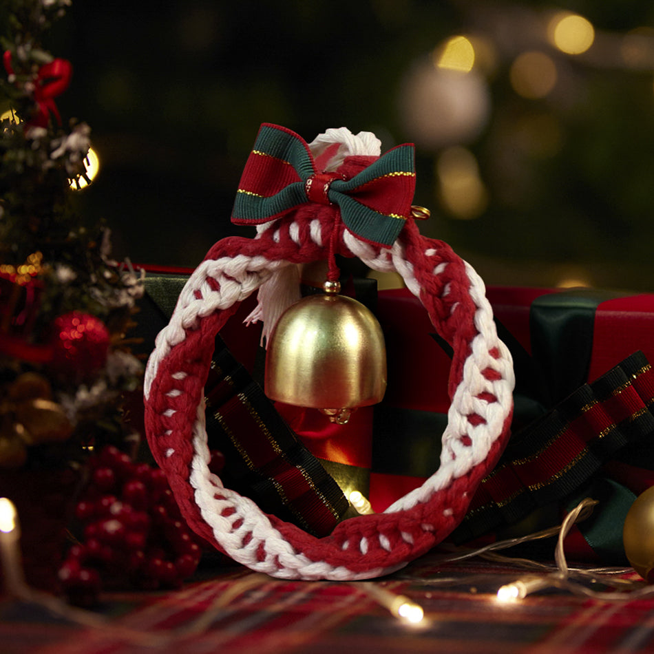 Mini Christmas Wreath Weaving Kit Macrame Kit | Car/Home Use | Holiday DIY Gift | Beginner-Suitable | Multi-Scene Decor