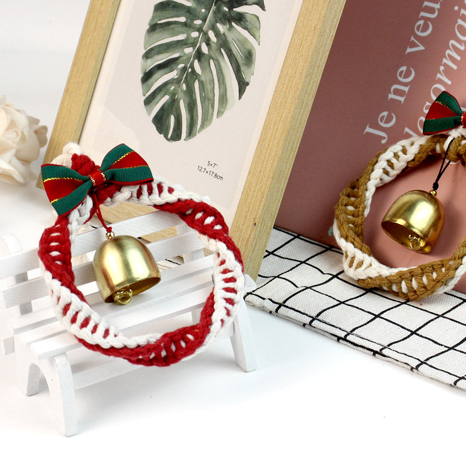 Mini Christmas Wreath Weaving Kit Macrame Kit | Car/Home Use | Holiday DIY Gift | Beginner-Suitable | Multi-Scene Decor