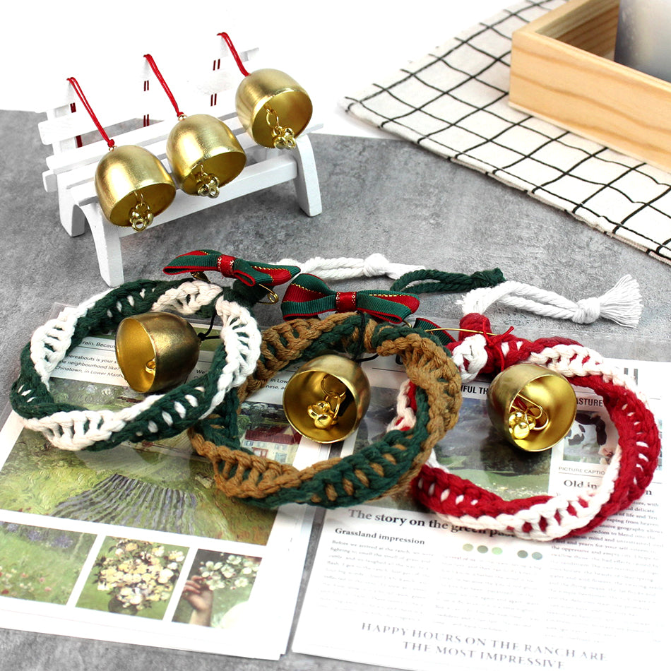 Mini Christmas Wreath Weaving Kit Macrame Kit | Car/Home Use | Holiday DIY Gift | Beginner-Suitable | Multi-Scene Decor