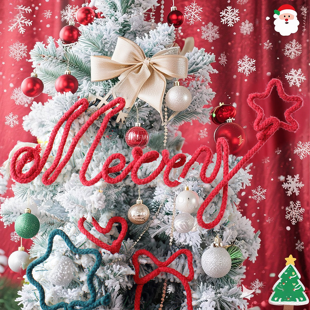 Wire "Christmas" Word Weaving Kit Macrame Kit | Gold/Silver Wire Accent | Holiday DIY Gift | Home Decor | Beginner-Friendly