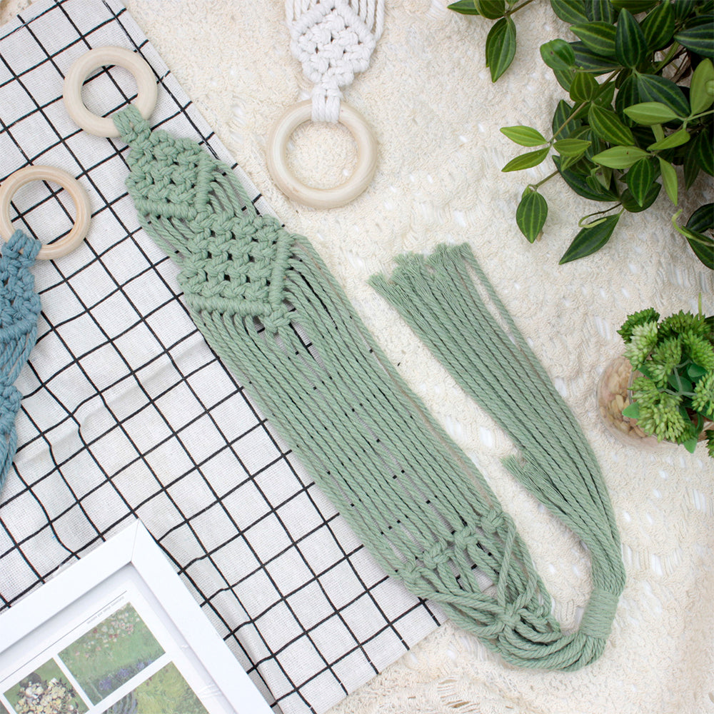 Macrame Kit Long Tassel Small Plant Hanger Weaving Kit | For Small-Medium Pots | Hanging Design | Space-Saving | Beginner-Friendly