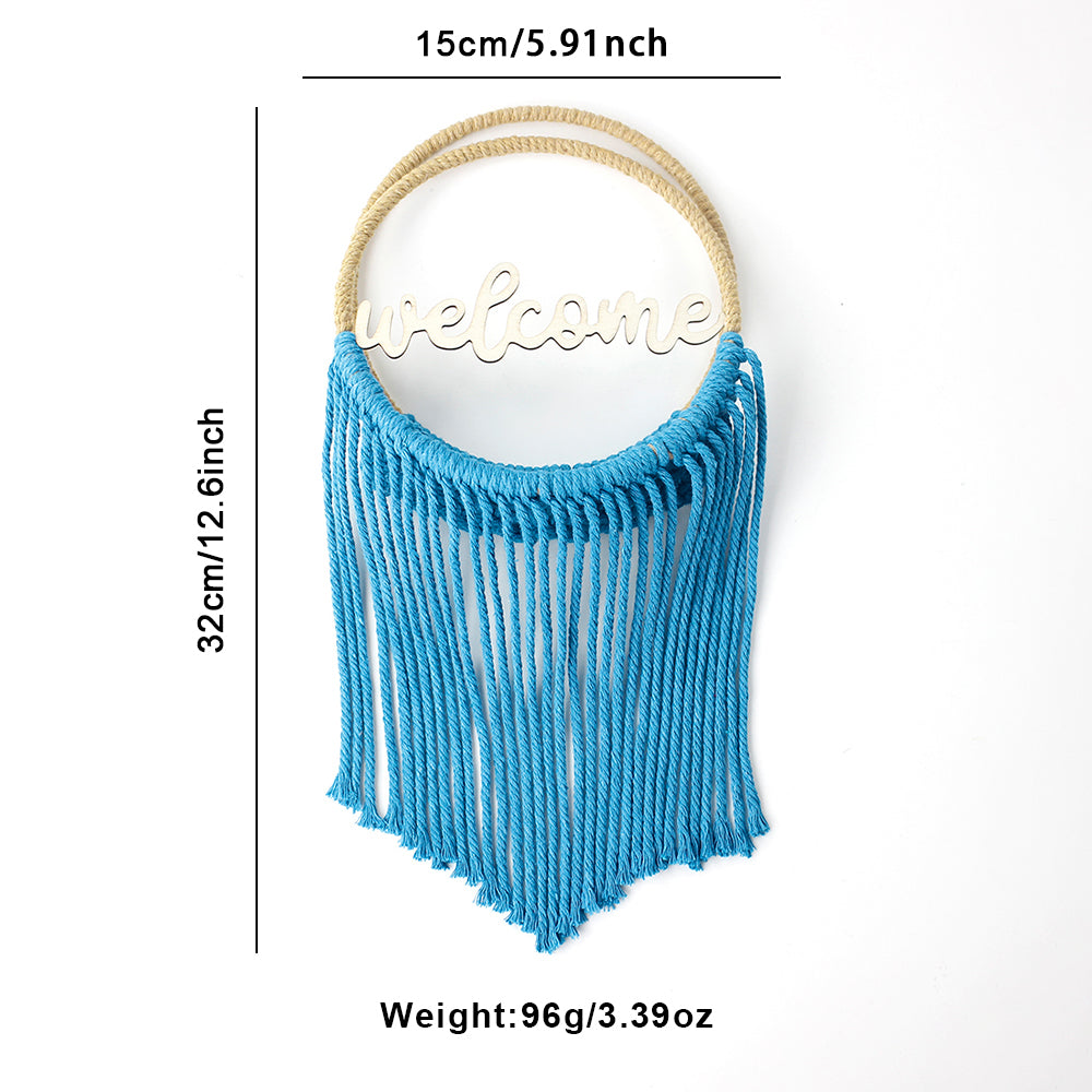 Macrame Kit Round Storage Basket Weaving Kit | Bohemian Style | Wall-Mounted Storage | Shelf | Beginner Weaving
