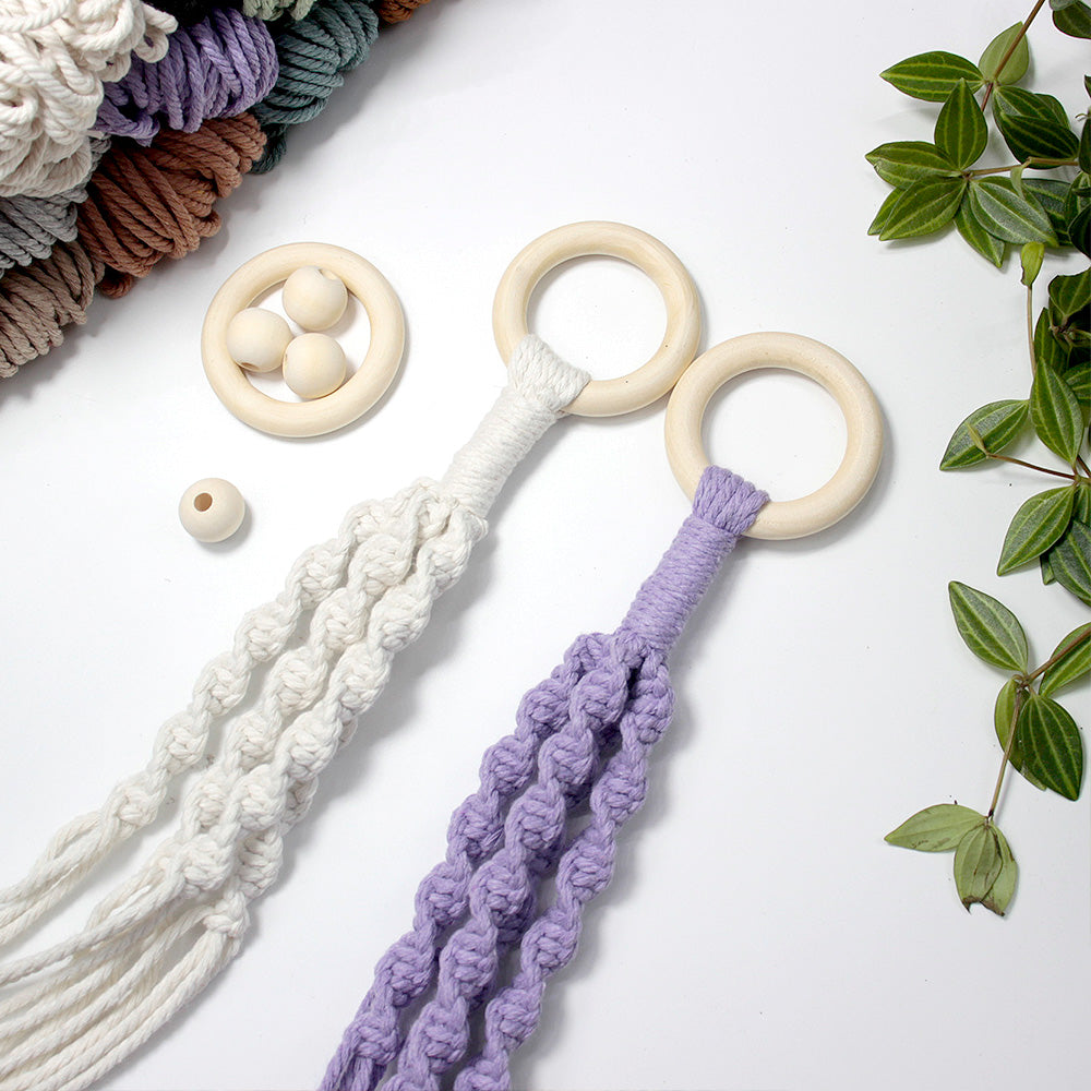 Long Tassel Plant Hanger Weaving Kit Macrame Kit | Plant Net Pocket | Hanging Storage | Handmade Gift | Beginner-Suitable