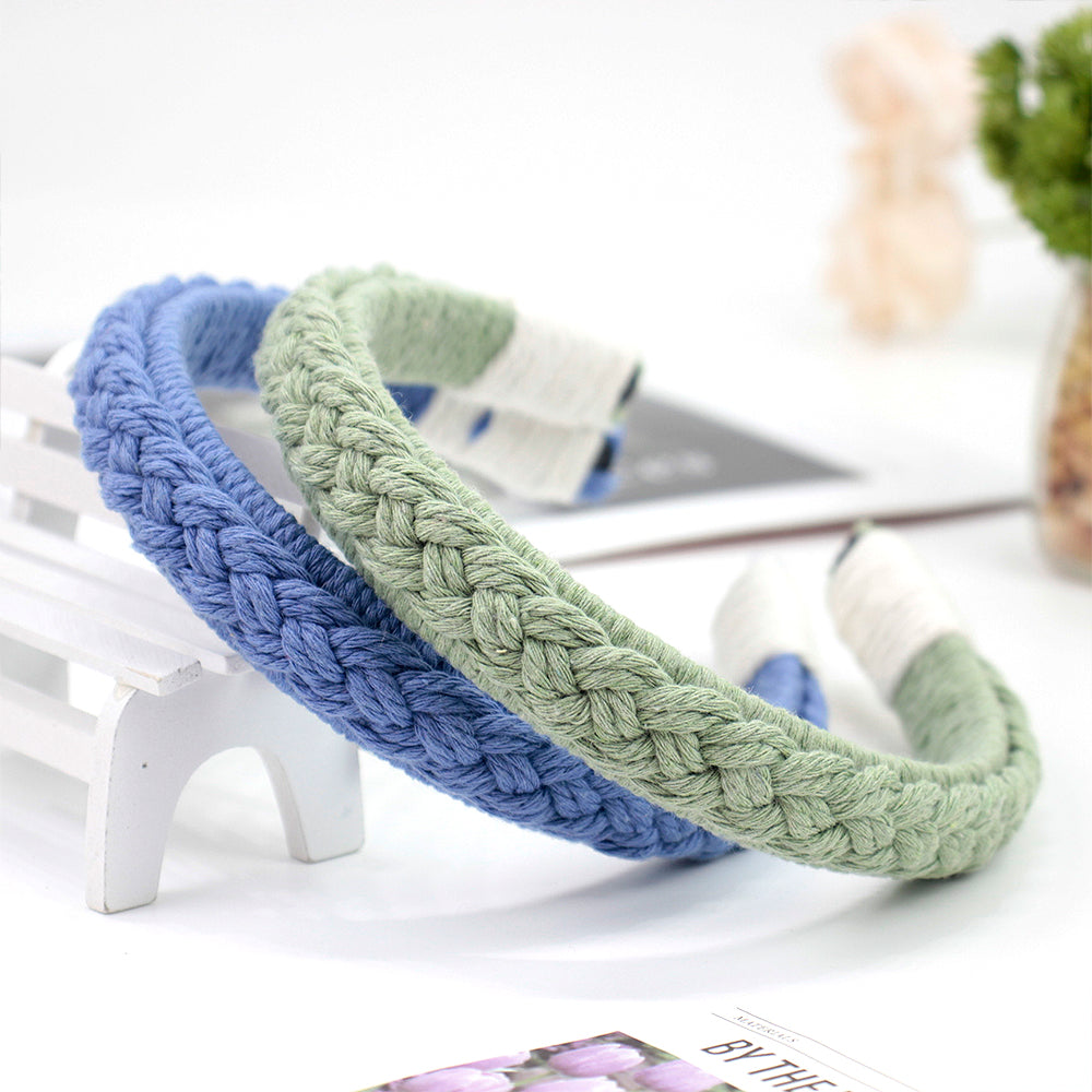 Headband DIY Weaving Kit Macrame Kit | Bohemian Style | Hair Band | Beginner-Friendly | Handmade Gift | Skull Top Lifting