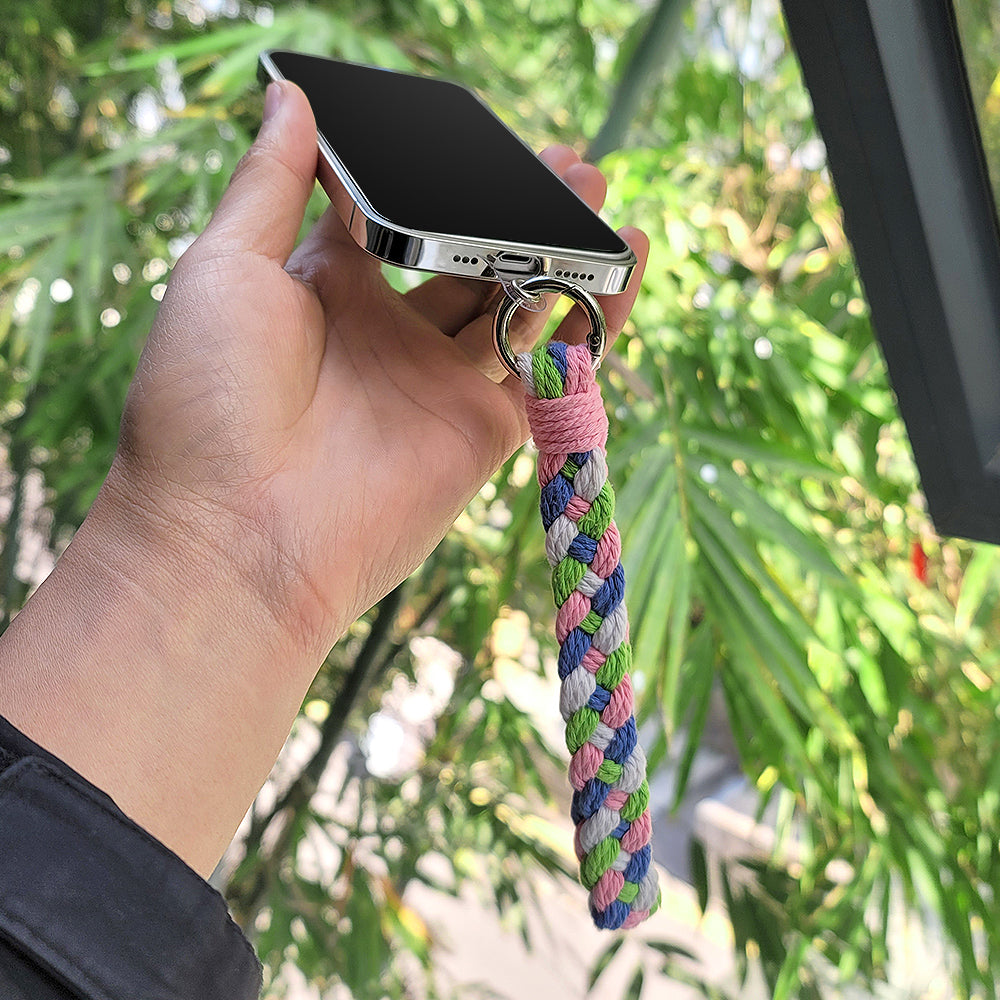 Macrame Kit 4-Strand Braid Keychain Combo Kit | Anti-Lost String/Bag Strap | English Tutorial | Beginner-Friendly | Handmade Gift