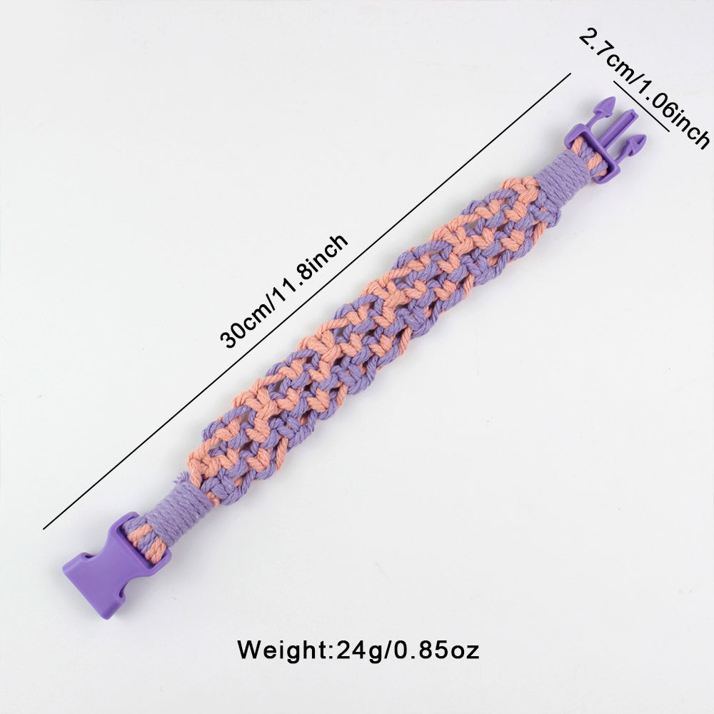 Square Pet Collar Weaving Kit Macrame Kit | Wide Style (Elegant & Cute) | Holiday DIY Handmade Gift | Beginner-Suitable