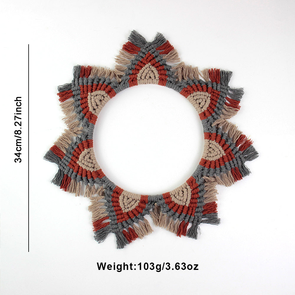 Macrame Kit Mandala Ring Macrame Kit | 3-Color Combination | Bedroom/Living Room Decor | Beginner-Friendly | DIY Gift
