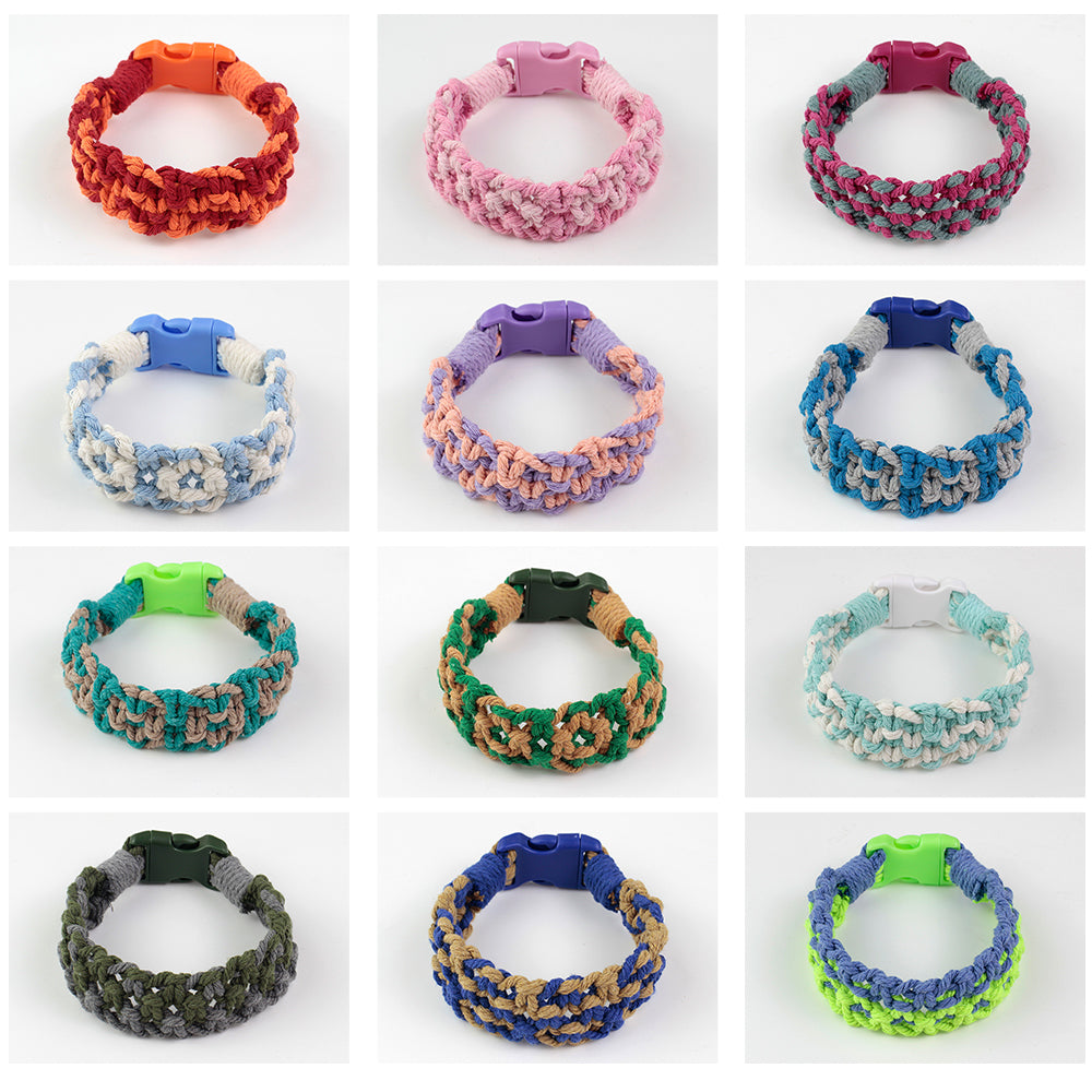 Square Pet Collar Weaving Kit Macrame Kit | Wide Style (Elegant & Cute) | Holiday DIY Handmade Gift | Beginner-Suitable