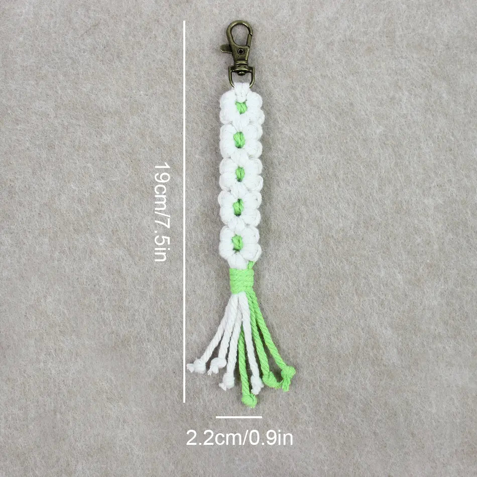 Macrame Kit for Beginners | DIY White Daisy Macrame Pendant Craft Kit