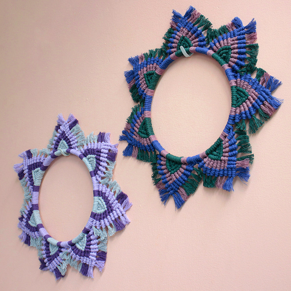 Macrame Kit Mandala Ring Macrame Kit | 3-Color Combination | Bedroom/Living Room Decor | Beginner-Friendly | DIY Gift