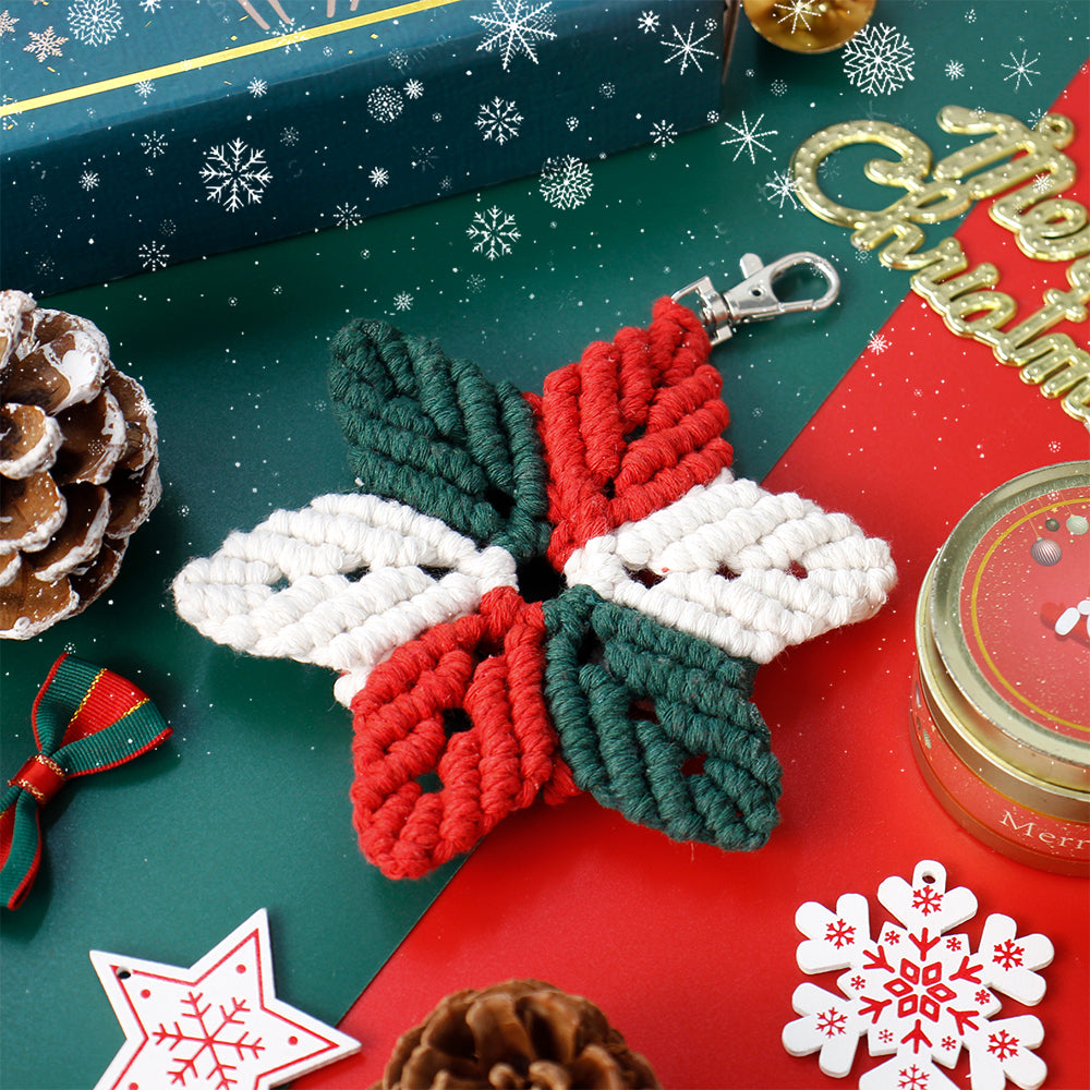 Christmas Fortune Bag Storage Kit Macrame Kit | Item Pouch/Christmas Decor | Drawstring Design | Beginner-Friendly | Handmade Gift