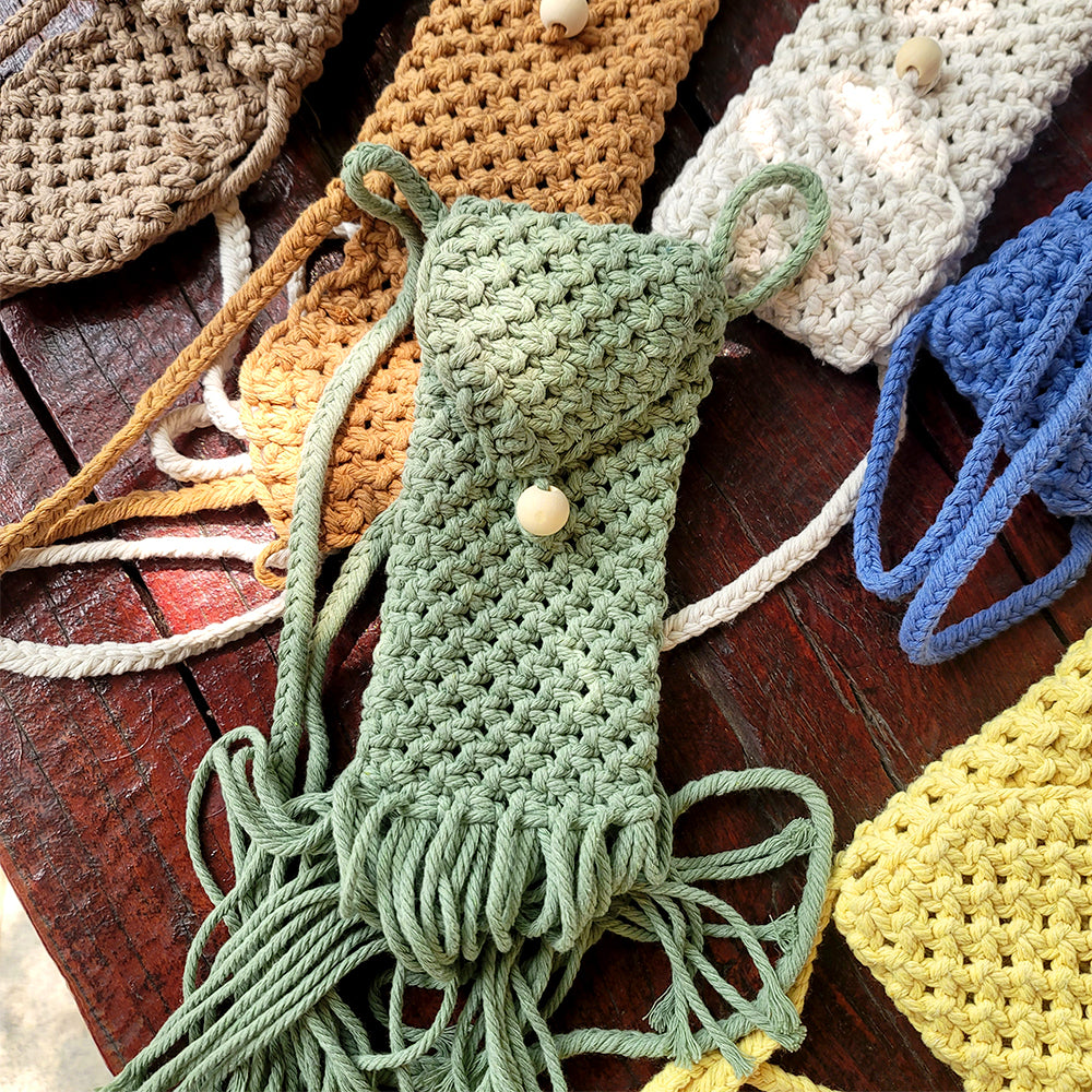 Tassel Phone Bag Weaving Kit Macrame Kit | Strong Enclosure | Slim Woven Strap | DIY Gift| Beginner-Friendly