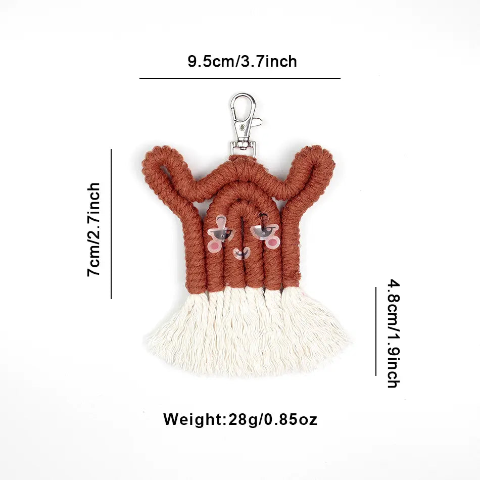 Macrame Kit for Beginners, Boho Halloween Ghost Hanging DIY Kit, Decor Gift