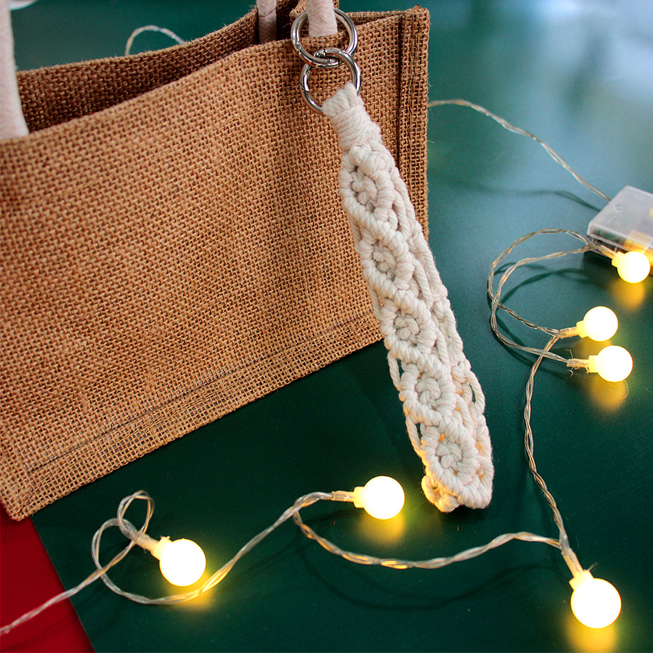 Macrame Kit Christmas Series Weaving Kit | 10 Tutorials | Keychain/Wristband/Christmas Ring | Beginner Weaving